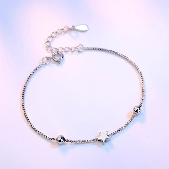 Jewelry - NEW 925 Sterling Silver Simple Star Bracelet